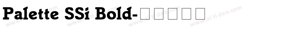 Palette SSi Bold字体转换